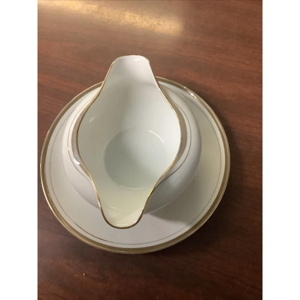 Royalton China Co Translucent Porcelain Golden Elegance Gravy Boat